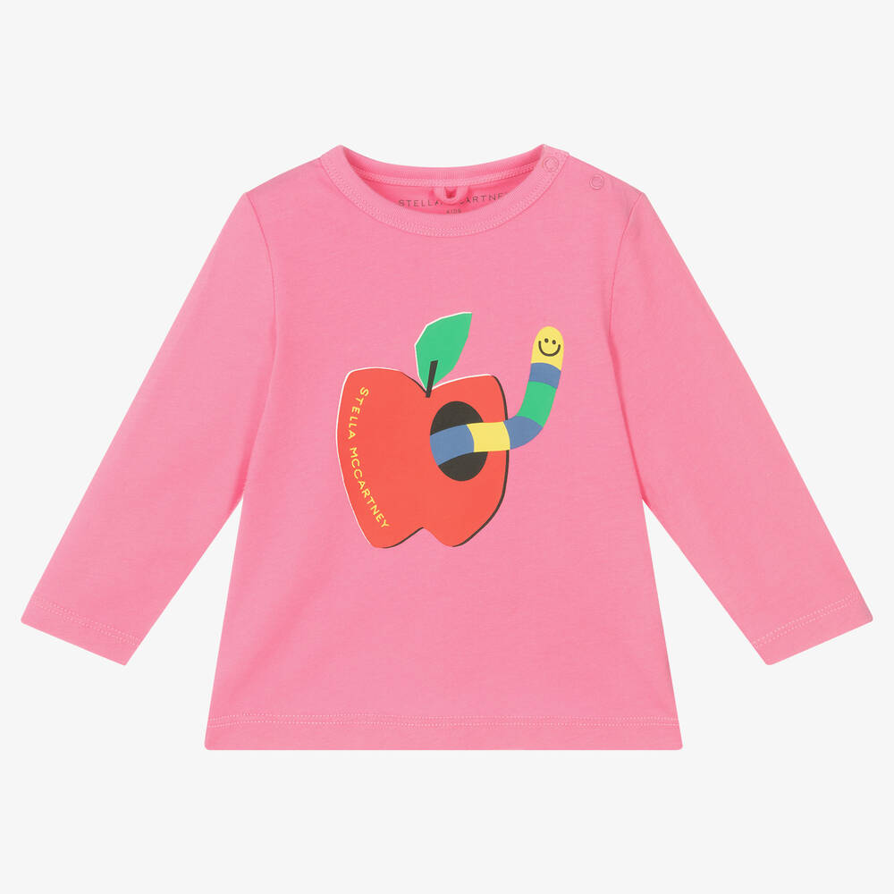 Stella McCartney Kids - Girls Pink Organic Cotton Top | Childrensalon