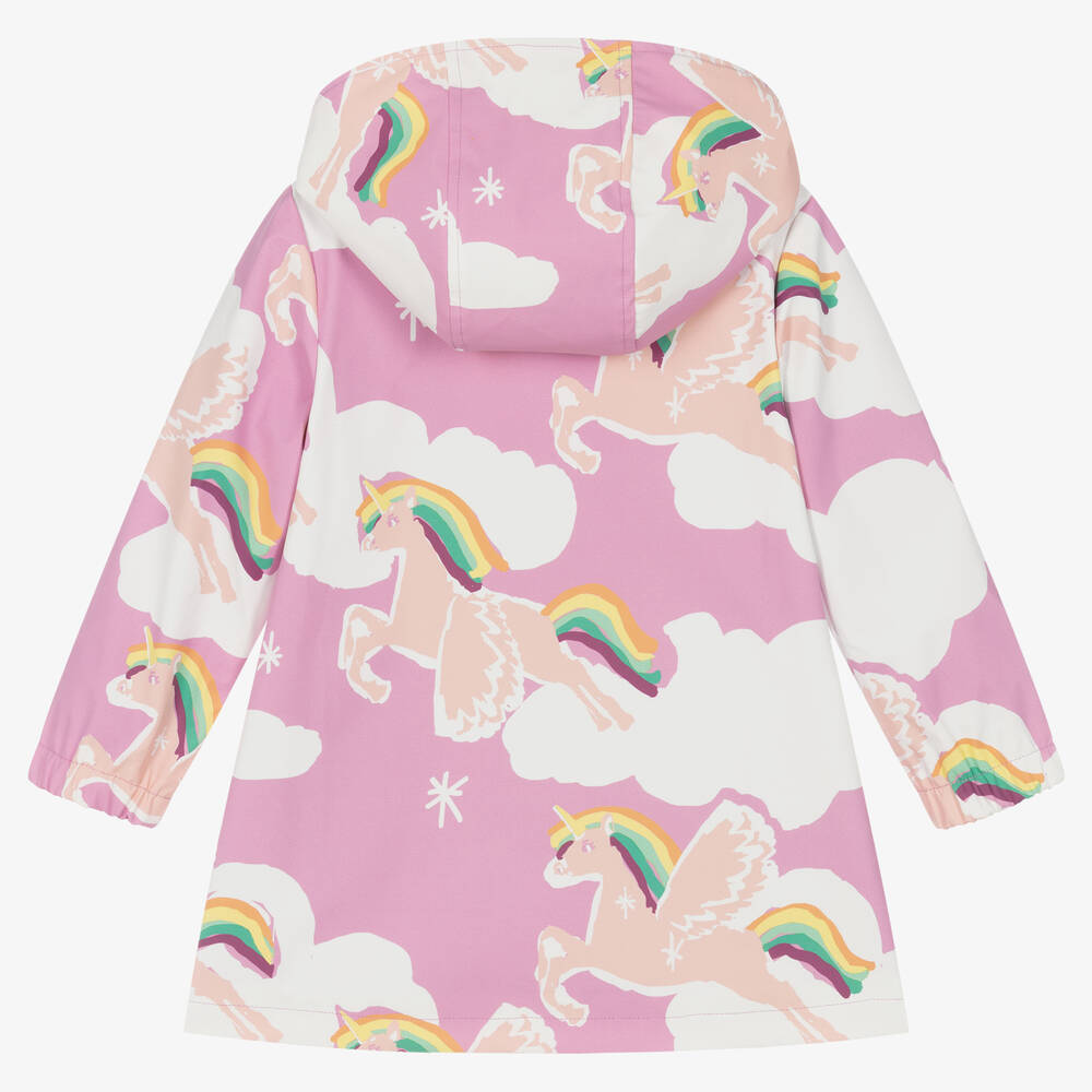 Stella McCartney Kids-Girls Pink Rainbow & Unicorn Raincoat | Childrensalon Outlet