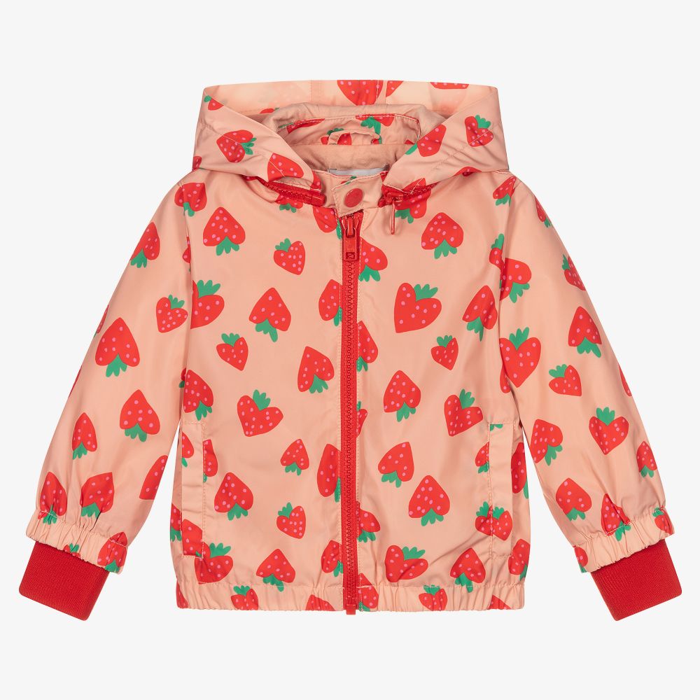 Stella McCartney Kids - Girls Pink & Red Hooded Jacket | Childrensalon