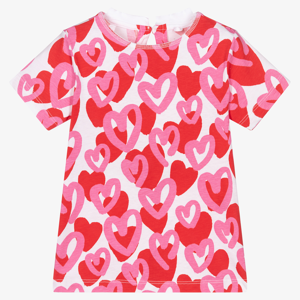 Stella McCartney Kids - T-Shirt in Rosa und Rot für Mädchen | Childrensalon