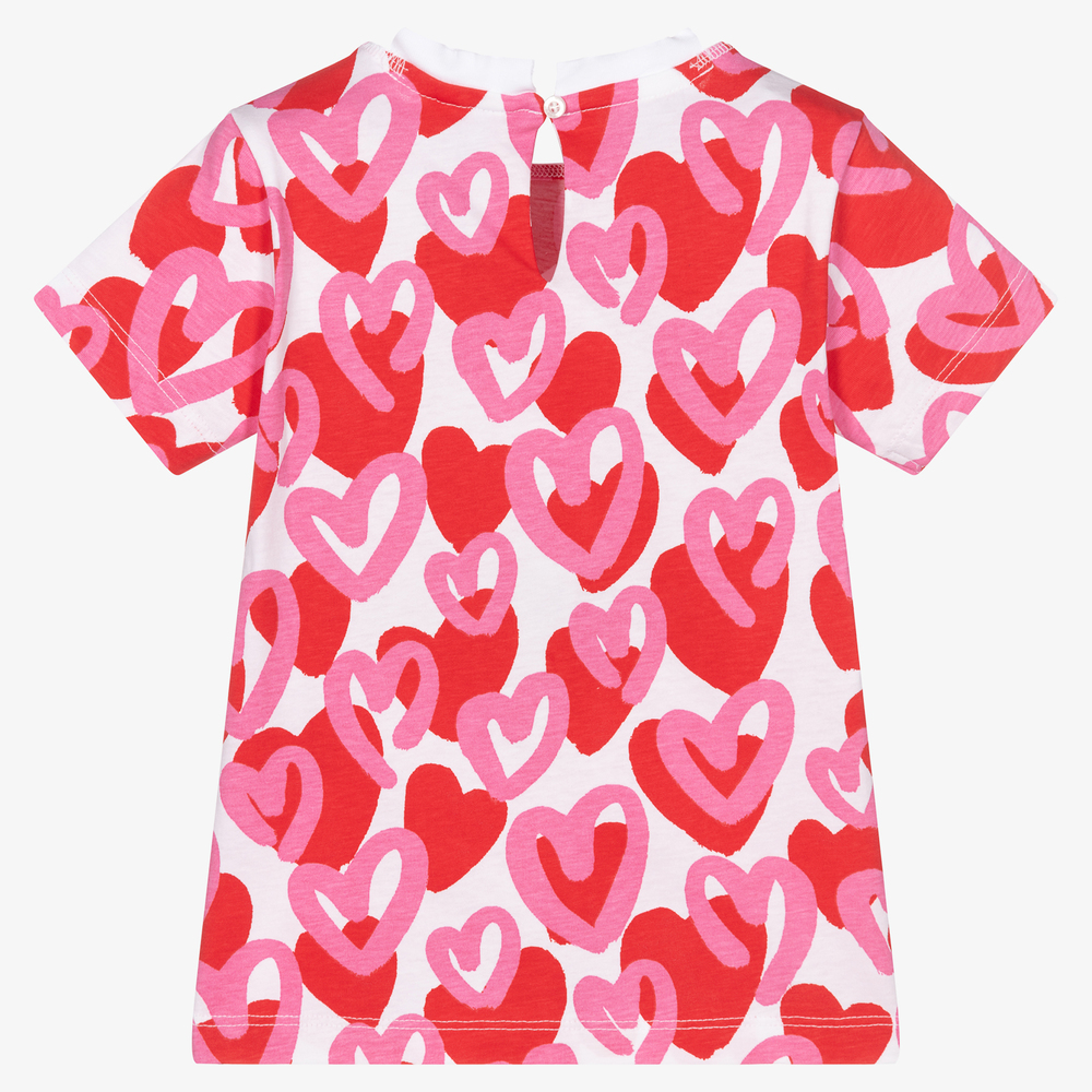 Stella McCartney Kids-Girls Pink & Red T-Shirt | Childrensalon Outlet