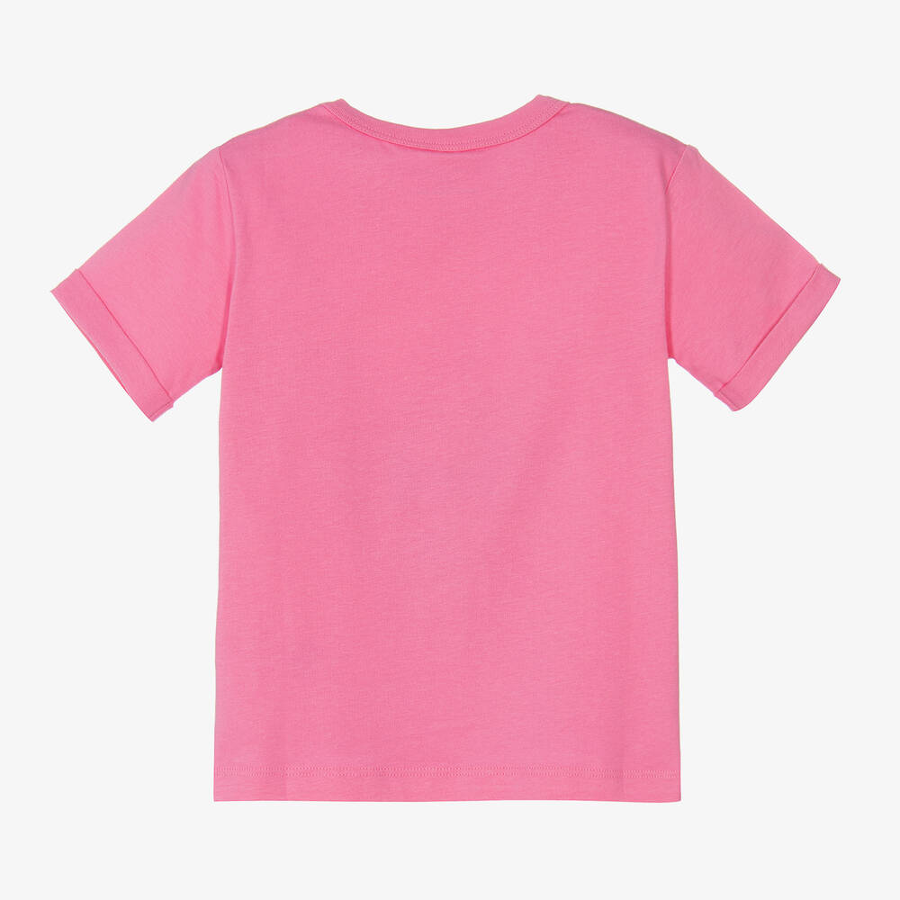 Stella McCartney Kids-تيشيرت قطن لون زهري للبنات | Childrensalon Outlet