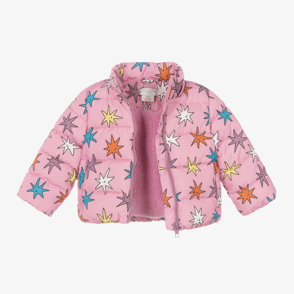Stella McCartney Kids-Girls Pink Star Patterned Jacket | Childrensalon Outlet