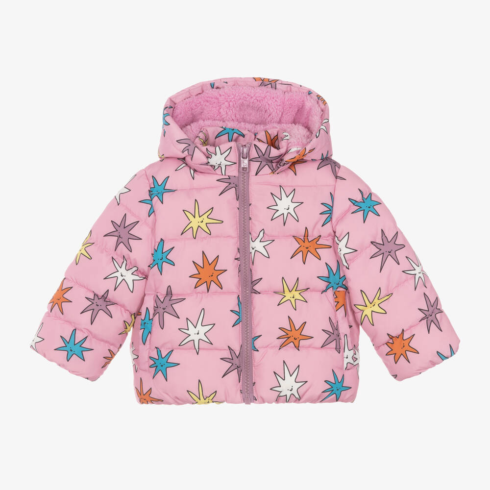 Stella McCartney Kids-Girls Pink Star Patterned Jacket | Childrensalon Outlet