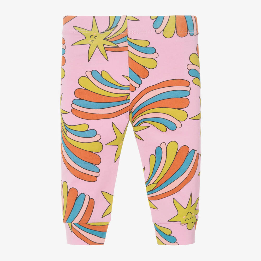 Stella McCartney Kids-Girls Pink Star Print Leggings | Childrensalon Outlet