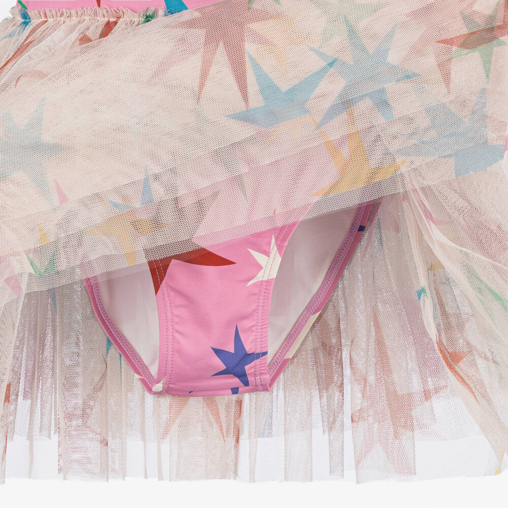 Stella McCartney Kids-Girls Pink Starry Tulle Dress | Childrensalon Outlet