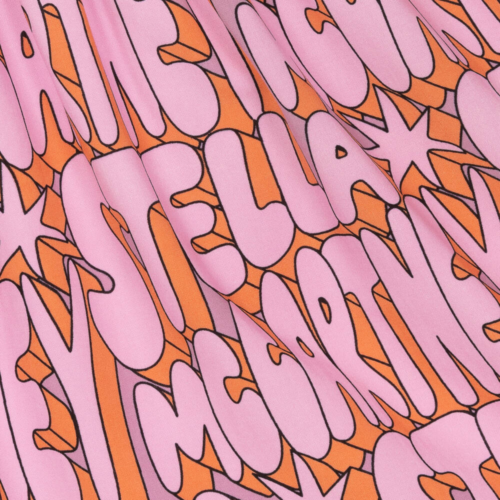 Stella McCartney Kids-Girls Pink Starry Viscose Skirt | Childrensalon Outlet