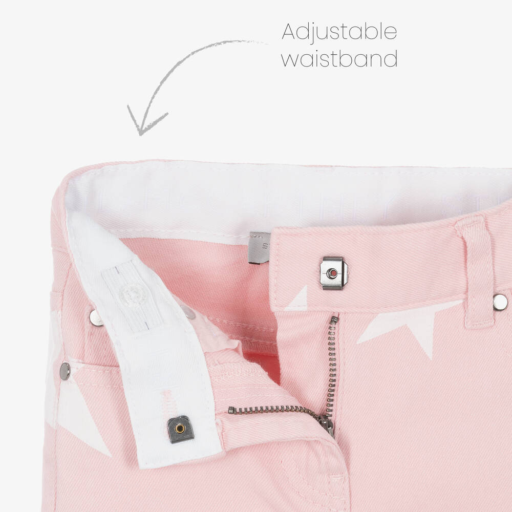 Stella McCartney Kids-Розовые джинсы со звездами | Childrensalon Outlet