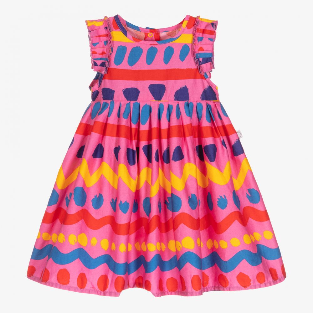 Stella McCartney Kids-Girls Pink Stripe Dress Set | Childrensalon Outlet