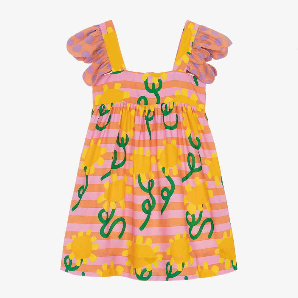 Stella McCartney Kids-Girls Pink Striped Dress | Childrensalon Outlet