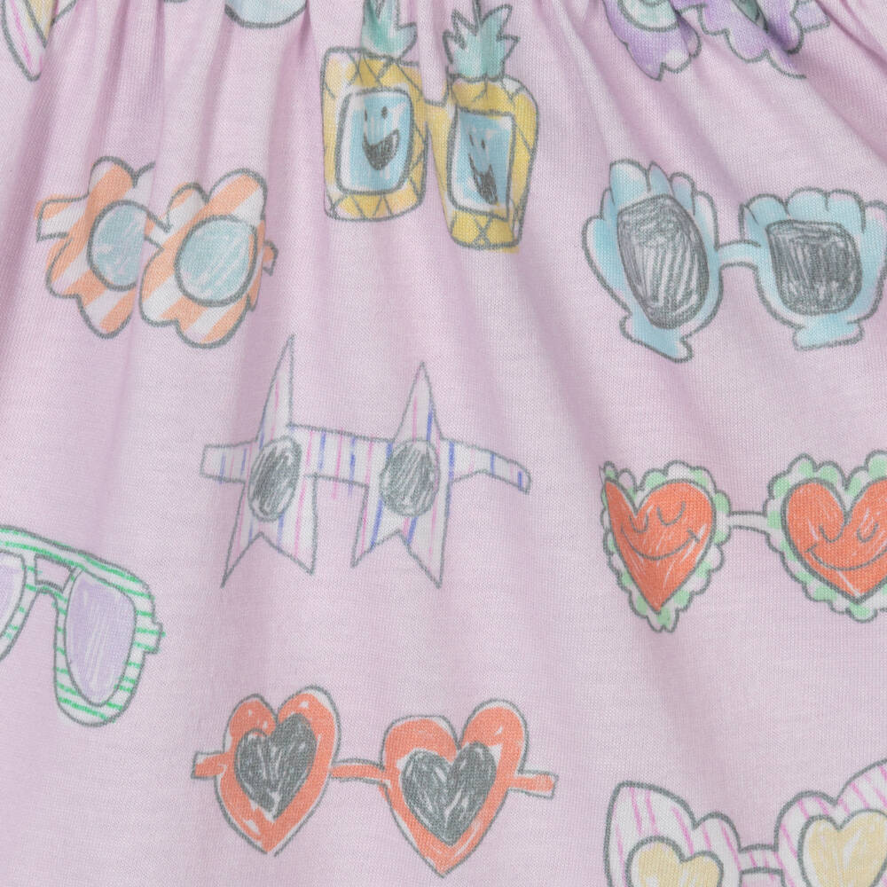 Stella McCartney Kids-Розовое платье из хлопкового джерси для девочек | Childrensalon Outlet