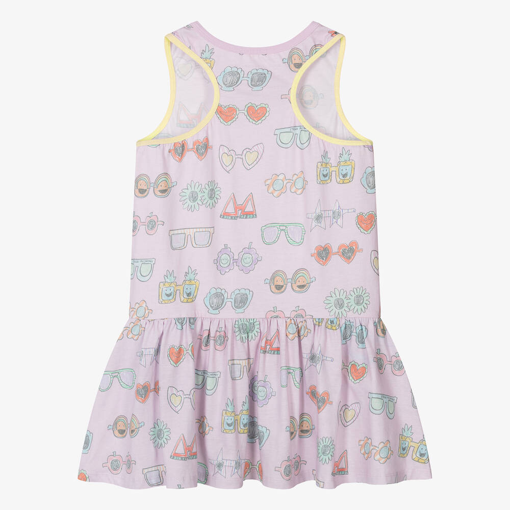 Stella McCartney Kids-Розовое платье из хлопкового джерси для девочек | Childrensalon Outlet