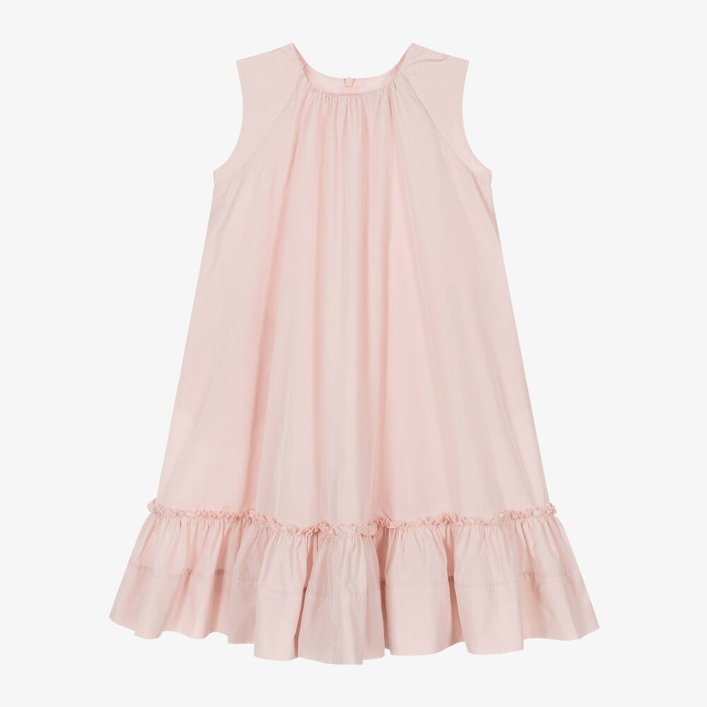 Stella McCartney Kids-Girls Pink Taffeta Dress | Childrensalon Outlet