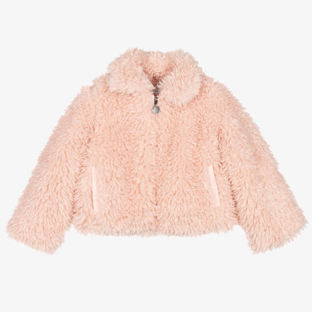 Stella McCartney Kids - Розовая куртка из плюшевого флиса | Childrensalon