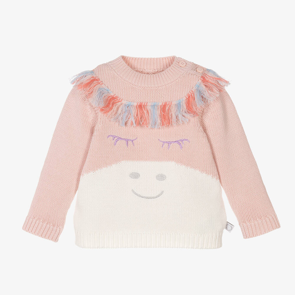 Stella McCartney Kids - Розовый джемпер из органического хлопка с единорогом | Childrensalon