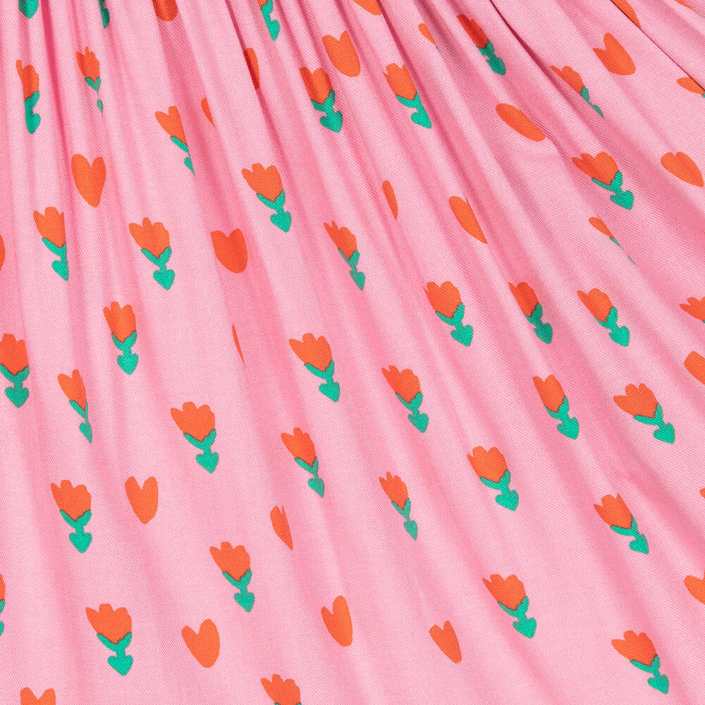 Stella McCartney Kids-Girls Pink Viscose Tulips Dress | Childrensalon Outlet