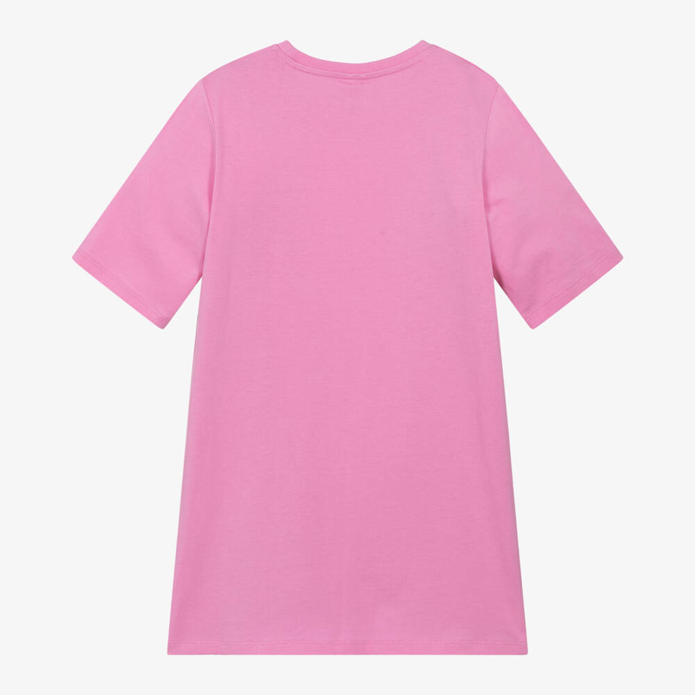 Stella McCartney Kids-Girls Playful Cat Print Pink Dress | Childrensalon Outlet