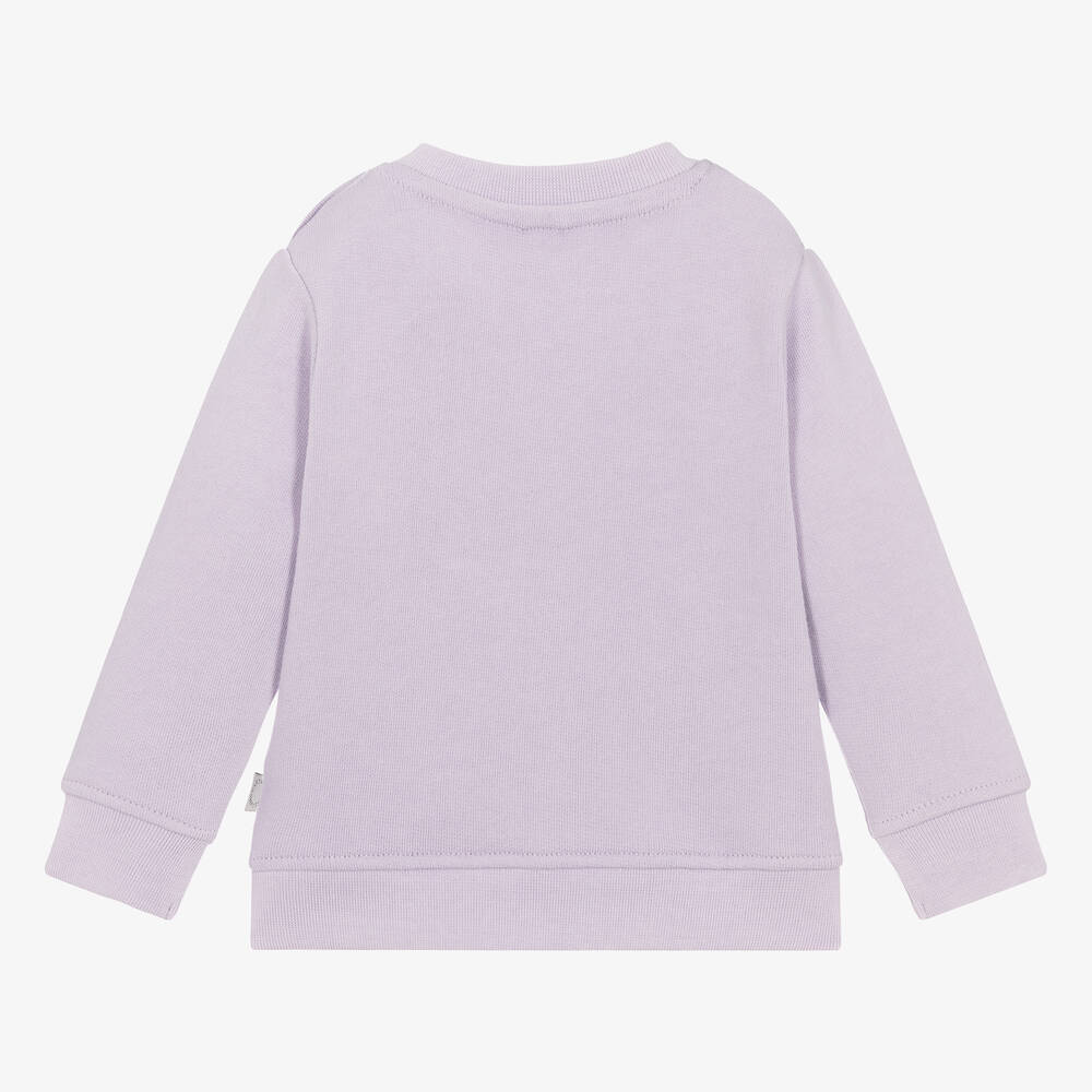 Stella McCartney Kids-Girls Purple Cotton Shell Sweatshirt | Childrensalon Outlet