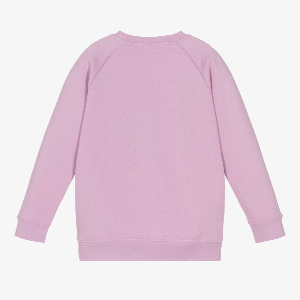 Stella McCartney Kids-Фиолетовый хлопковый свитшот с единорогом | Childrensalon Outlet