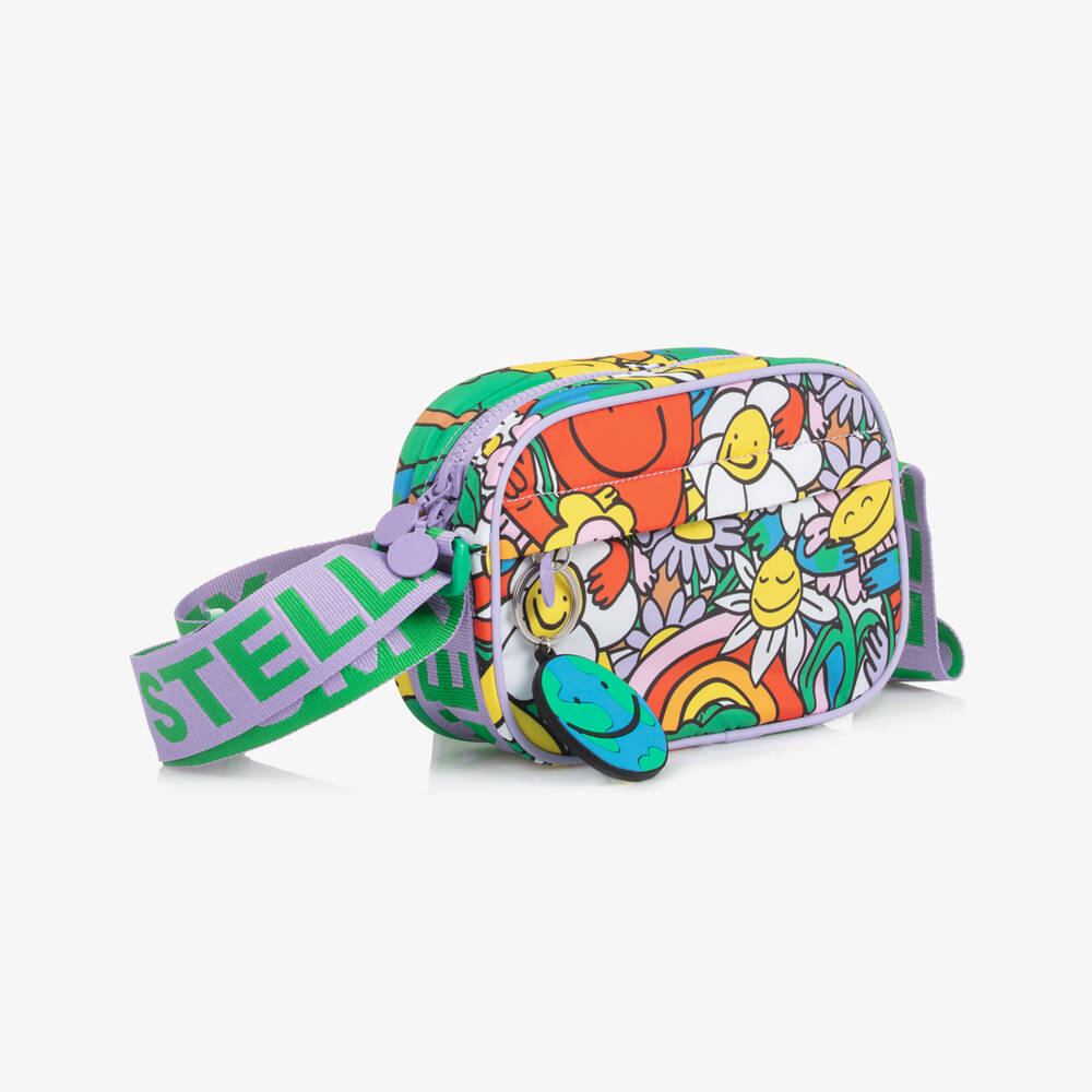 Stella McCartney Kids-Girls Purple Planet Earth & Friends Crossbody Bag (20cm) | Childrensalon Outlet