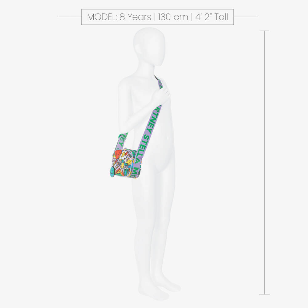 Stella McCartney Kids-Girls Purple Planet Earth & Friends Crossbody Bag (20cm) | Childrensalon Outlet