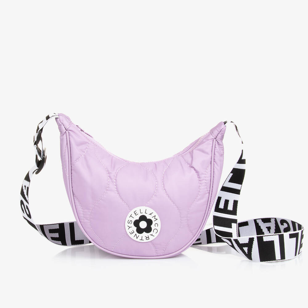 Stella McCartney Kids-Girls Purple Quilted Bag (23cm) | Childrensalon Outlet
