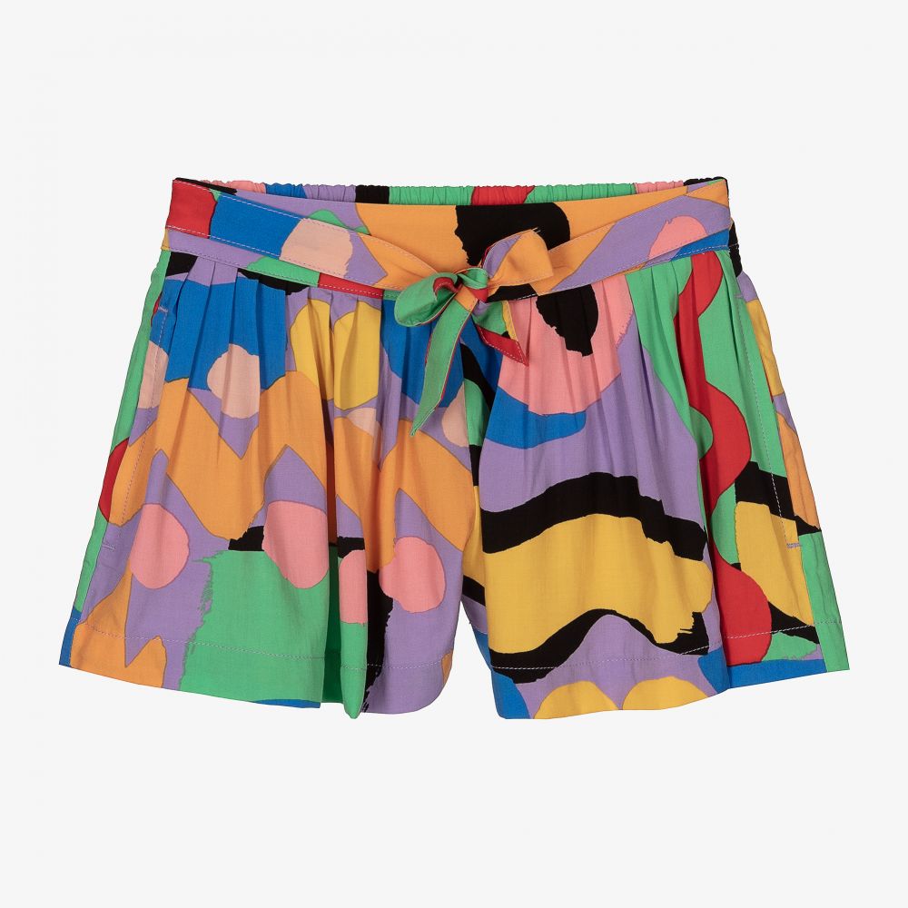 Stella McCartney Kids - Girls Purple Viscose Shorts | Childrensalon