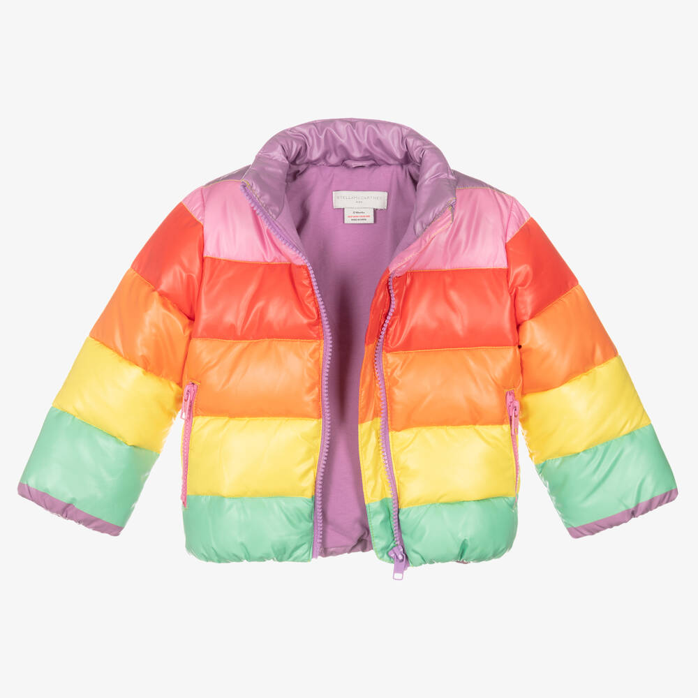 Multicolor puffer on sale coat