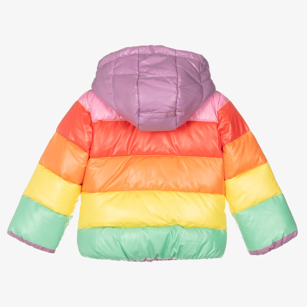 Stella McCartney Kids Girls Rainbow Puffer Coat Childrensalon