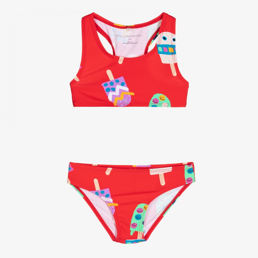 Stella McCartney Kids - Girls Red Bikini (UPF50+) | Childrensalon