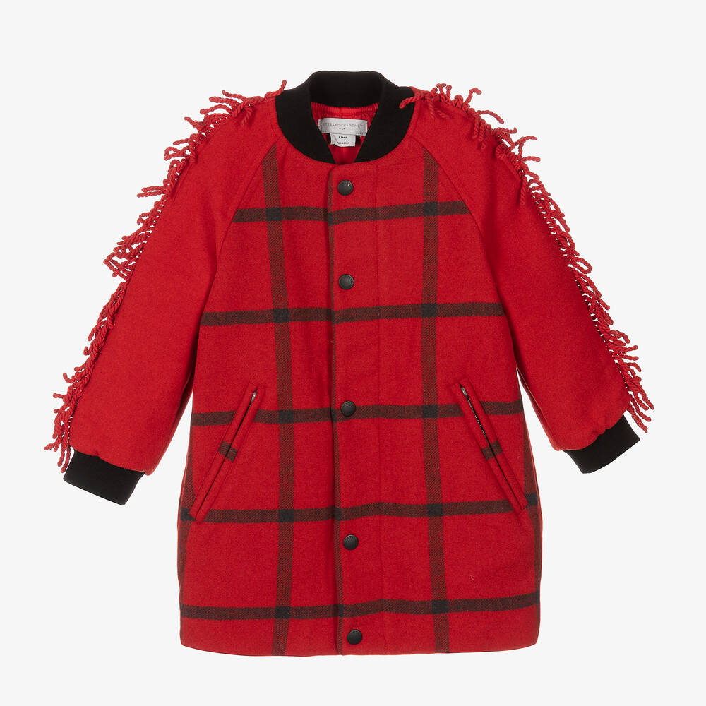 Stella McCartney Kids - Manteau rouge à carreaux fille | Childrensalon