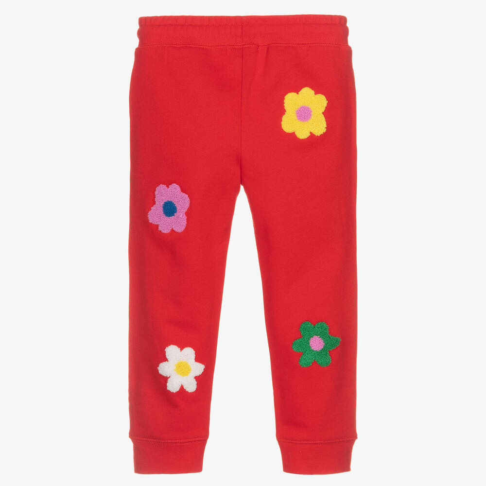 Stella McCartney Kids-جوغرز قطن عضوي لون أحمر للبنات | Childrensalon Outlet