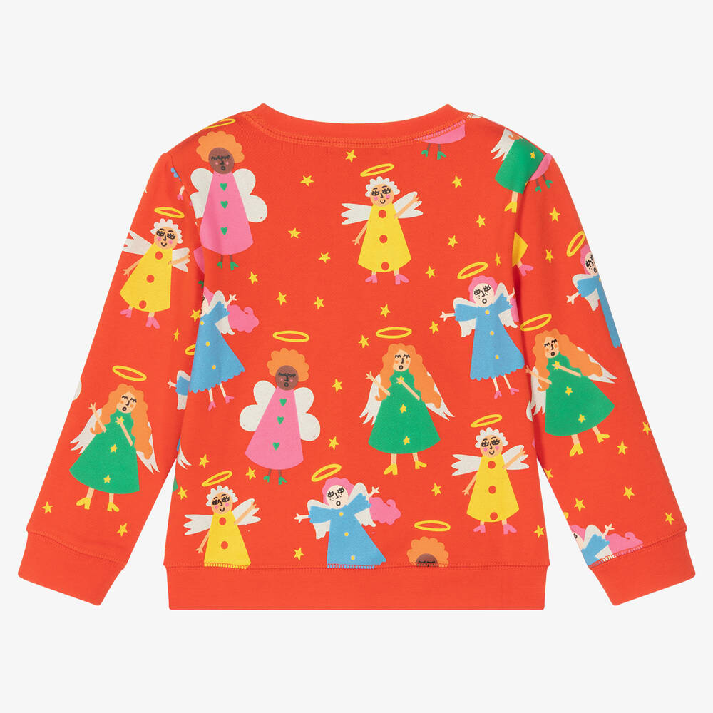 Stella McCartney Kids-Girls Red Festive Sweatshirt | Childrensalon Outlet