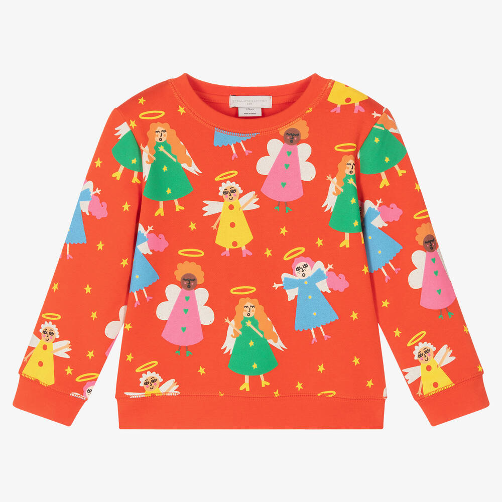 Stella McCartney Kids - Sweat de Noël rouge fille | Childrensalon