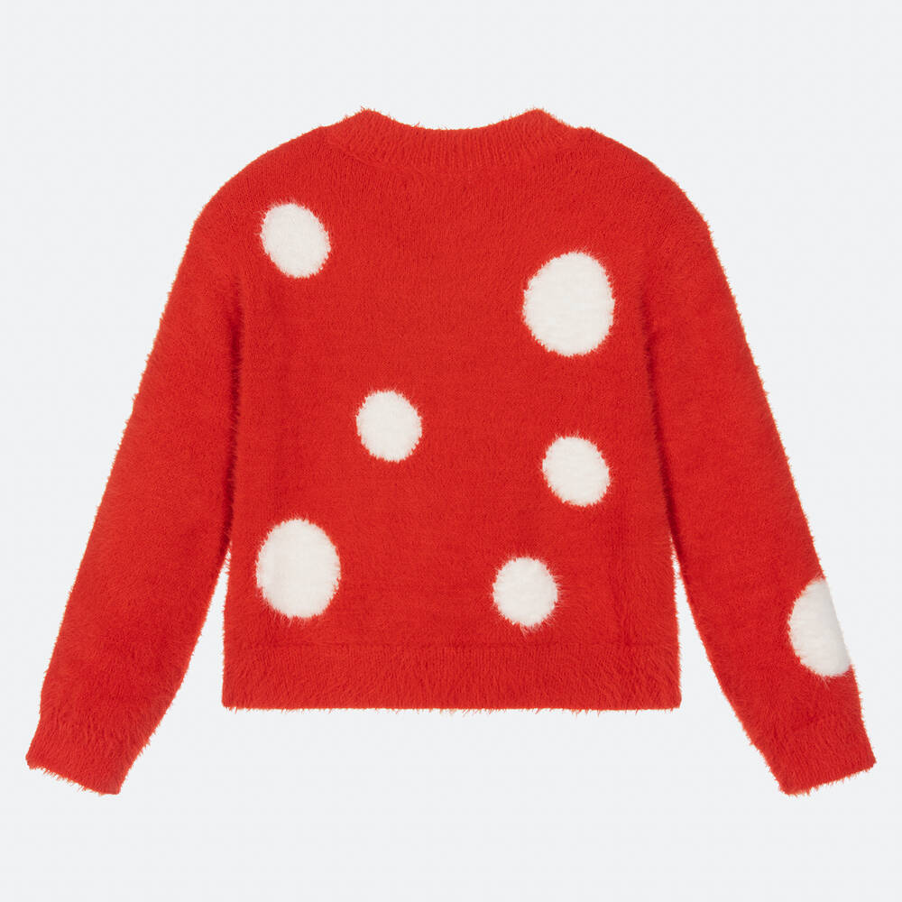 Stella McCartney Kids-Girls Red Knitted Sweater | Childrensalon Outlet