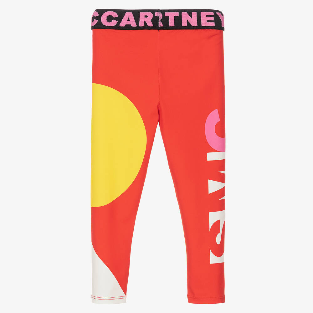 Stella McCartney Kids-Красные легинсы для девочек | Childrensalon Outlet