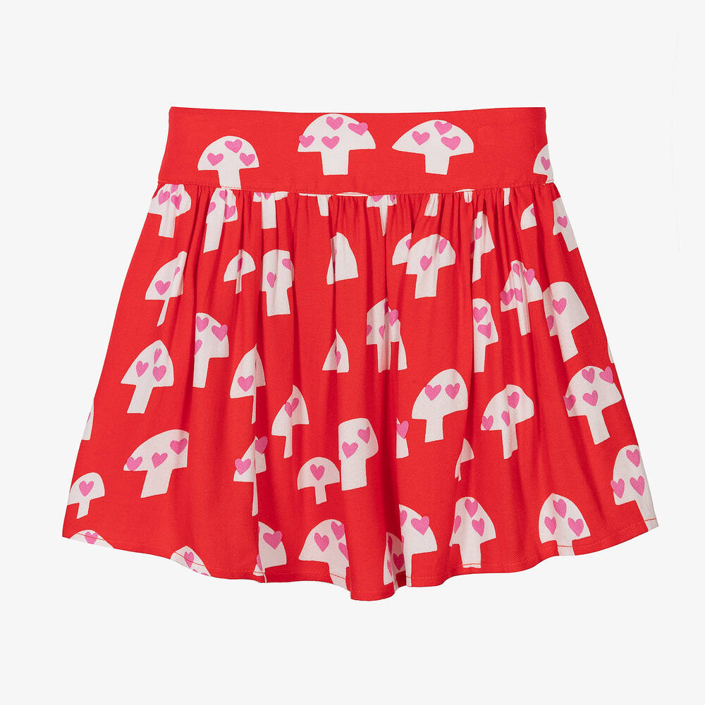 Stella McCartney Kids - Girls Red Mushroom Skirt | Childrensalon