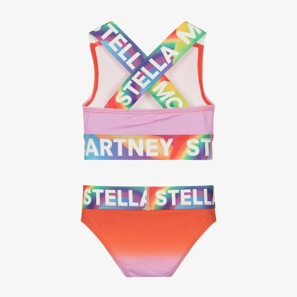 Stella McCartney Kids-Girls Red & Pink Bikini (UPF50+) | Childrensalon Outlet