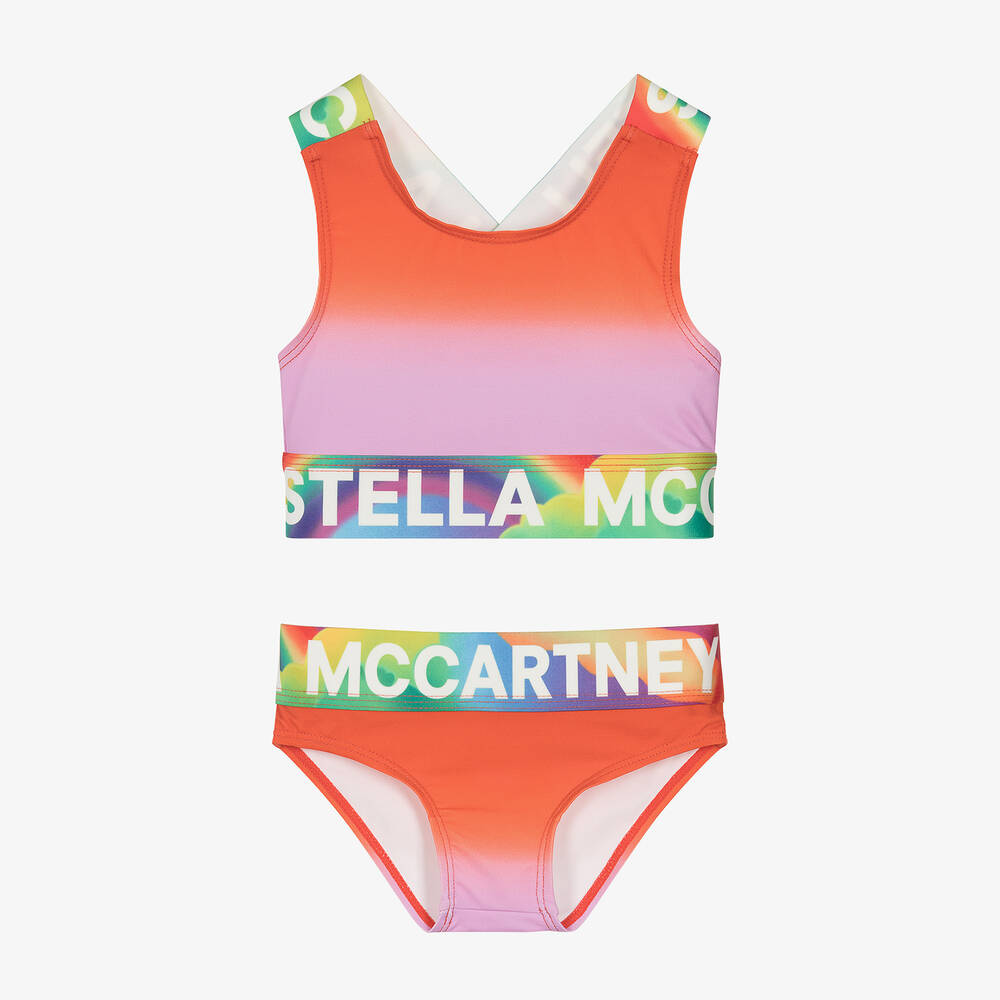 Stella McCartney Kids-Girls Red & Pink Bikini (UPF50+) | Childrensalon Outlet