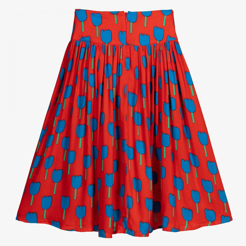 Stella McCartney Kids-Girls Red Pleated Skirt | Childrensalon Outlet