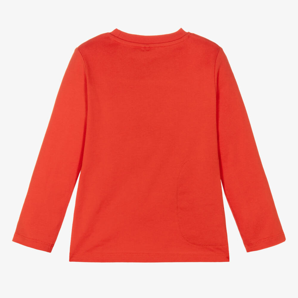Stella McCartney Kids-Girls Red Snowman Cotton Top | Childrensalon Outlet