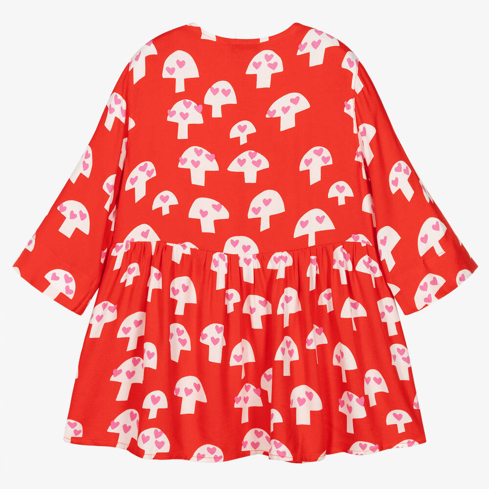 Stella McCartney Kids-Girls Red & White Mushroom Dress | Childrensalon Outlet
