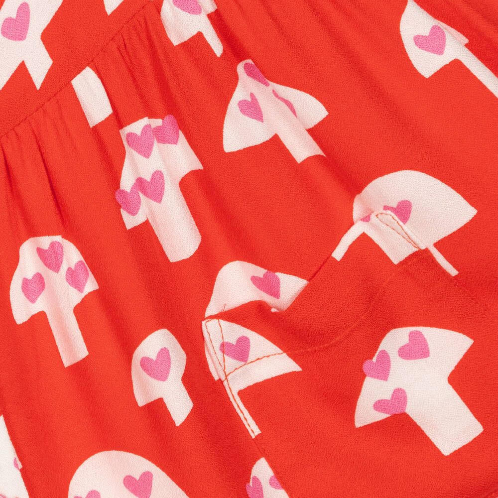Stella McCartney Kids-Girls Red & White Mushroom Dress | Childrensalon Outlet