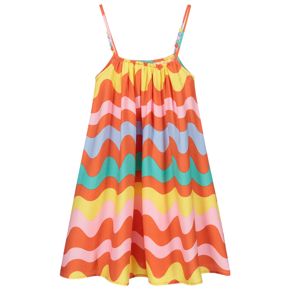 Stella McCartney Kids-Красное платье с зигзагом для девочек | Childrensalon Outlet