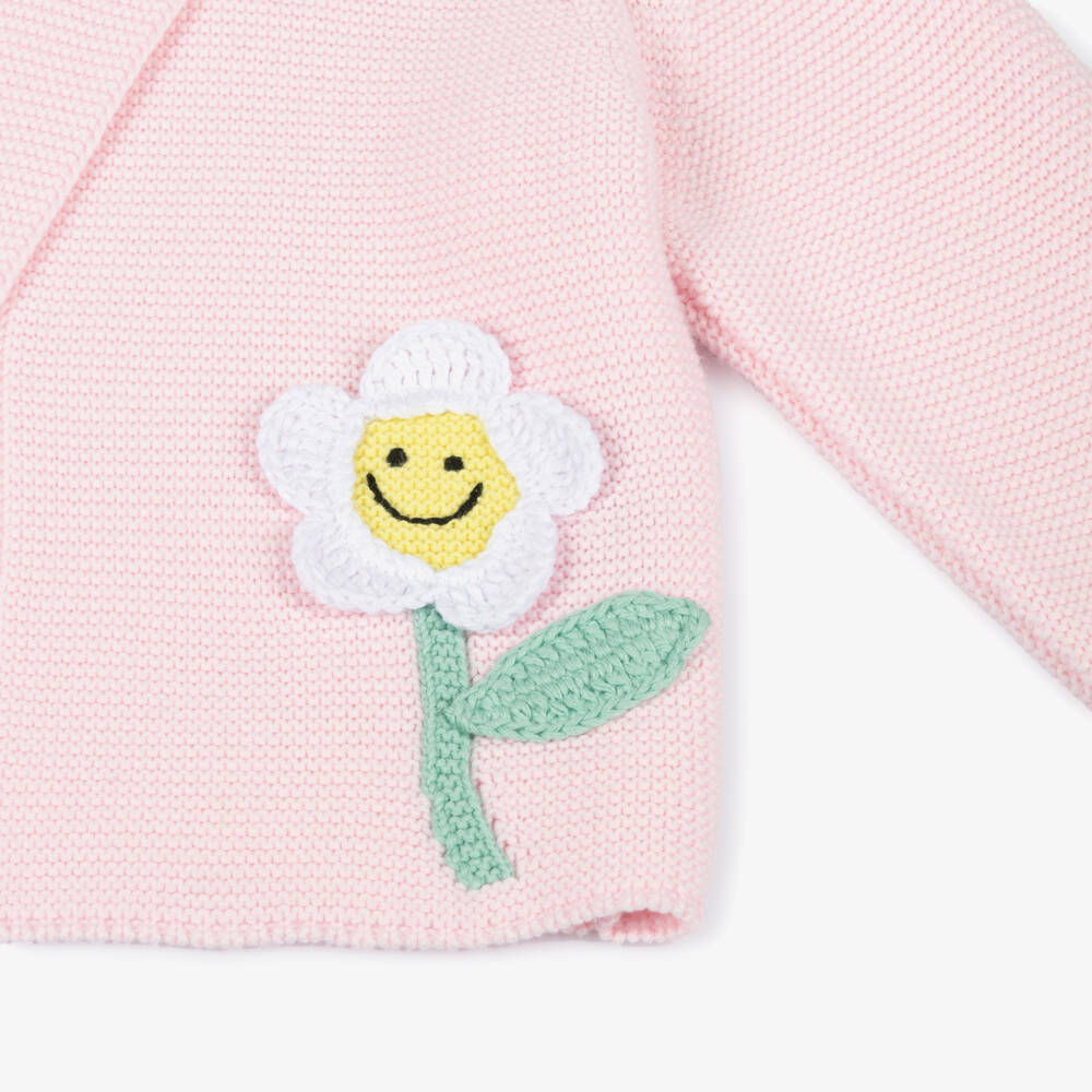 Stella McCartney Kids-Girls Rosy Knit Blossom Cardigan | Childrensalon Outlet