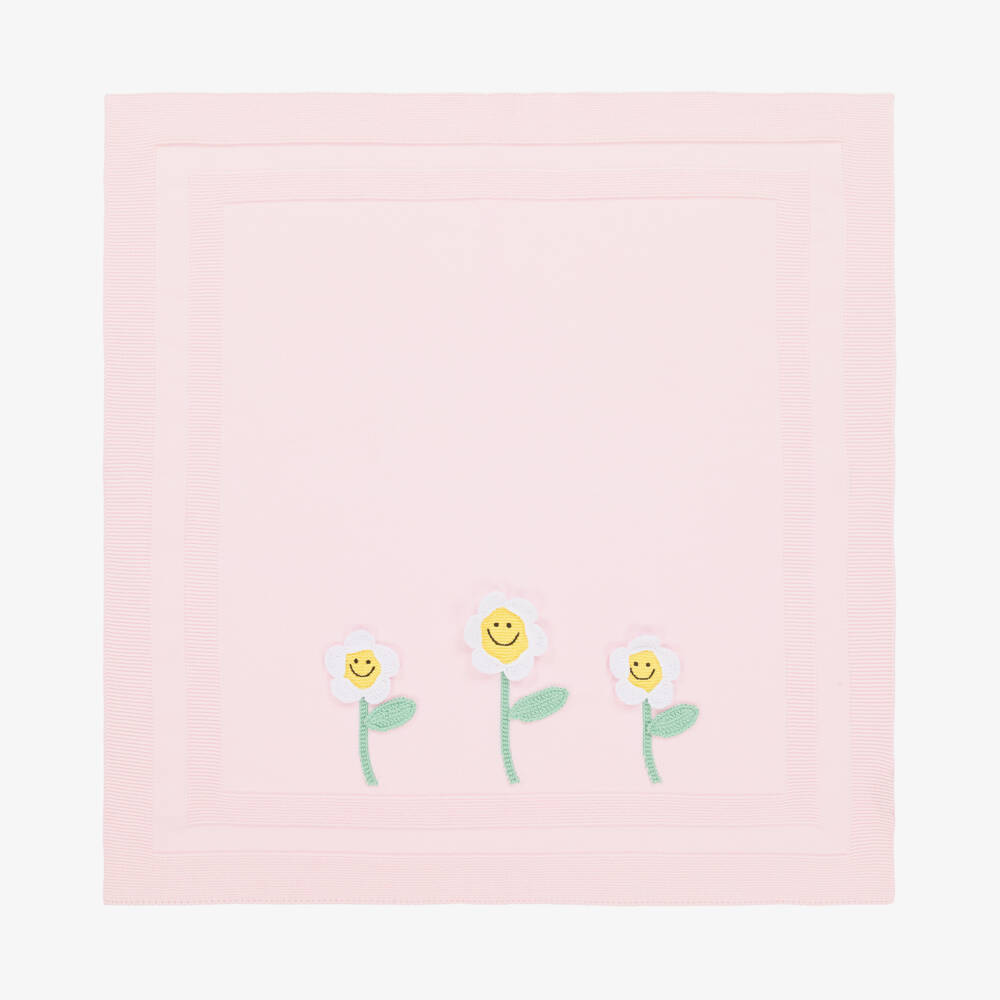 Stella McCartney Kids-Girls Rosy Organic Cotton Knit Throw | Childrensalon Outlet