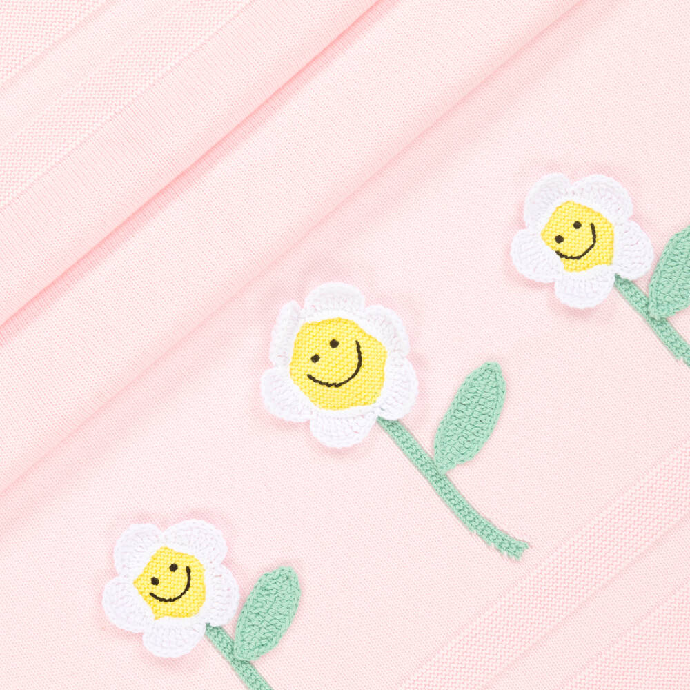 Stella McCartney Kids-Girls Rosy Organic Cotton Knit Throw | Childrensalon Outlet