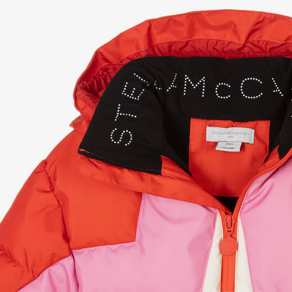 Stella McCartney Kids Ski Wear Capsule-Girls Scarlet Star Quilted Ski Coat | Childrensalon Outlet