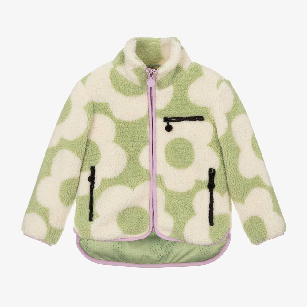 Stella McCartney Kids-Girls Sherpa Floral Zip-Up Jacket | Childrensalon Outlet