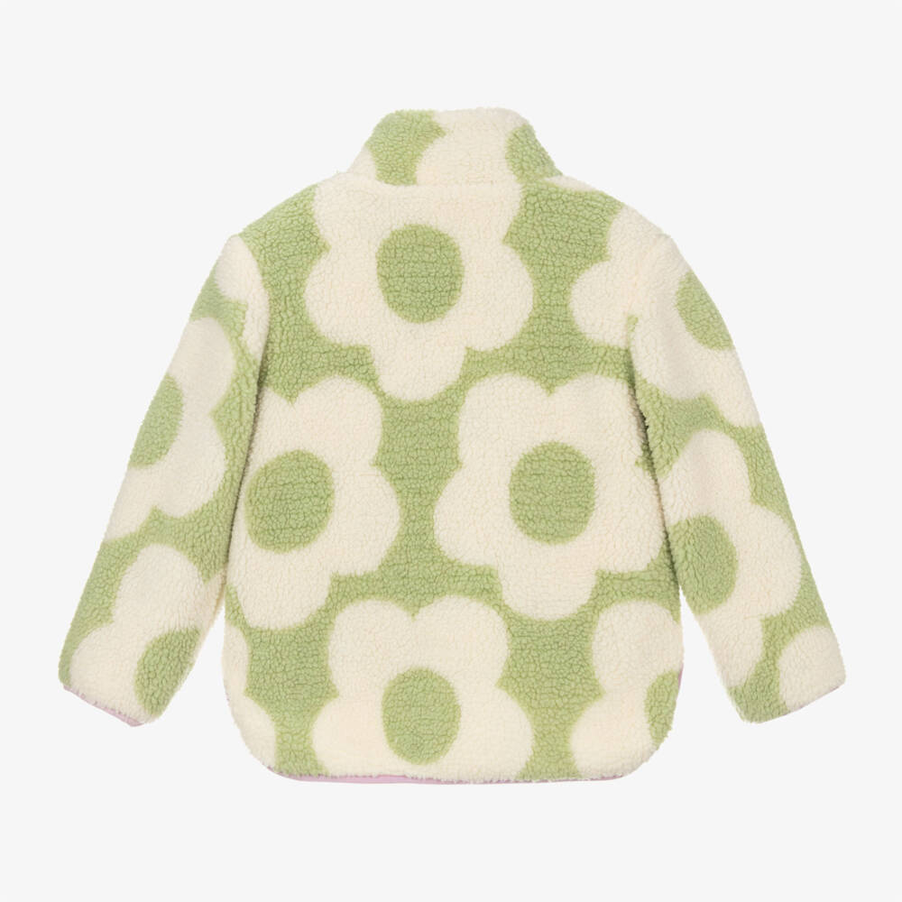 Stella McCartney Kids-Girls Sherpa Floral Zip-Up Jacket | Childrensalon Outlet